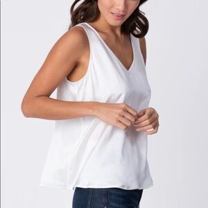 Margaret O’Leary Silk Ivory Blouse Classic Tank Small